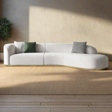 Plugia Boucle & Linen Curved Sofa