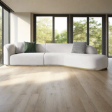 Plugia Boucle & Linen Curved Sofa