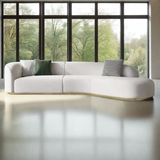 Plugia Boucle & Linen Curved Sofa