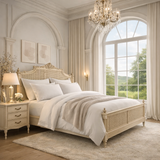 Queen Victoria Bed | Queen Size | Beige -  Ready to Ship