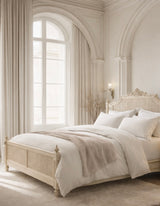 Queen Victoria Bed | King Size | Beige -  Ready to Ship