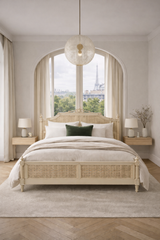 Queen Victoria Bed | King Size | Beige -  Ready to Ship