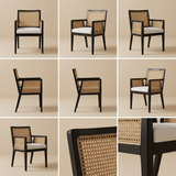 Rinella Nordic Rattan & Wood Dining Chair