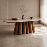 Solenne Fluted Marble Dining TableSolenne Fluted Marble Dining Table