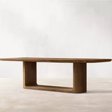 Sorento Rounded Corner Rectangular Shape Wood Dining Table