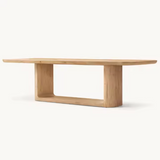Sorento Rounded Corner Rectangular Shape Wood Dining Table