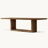 Sorento Rounded Corner Rectangular Shape Wood Dining Table