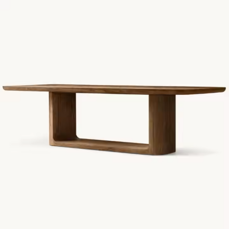 Sorento Rounded Corner Rectangular Shape Wood Dining Table