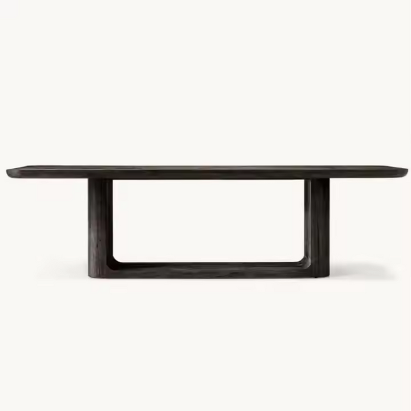 Sorento Rounded Corner Rectangular Shape Wood Dining Table