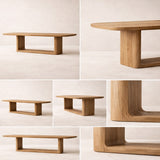 Sorento Rounded Corner Rectangular Shape Wood Dining Table
