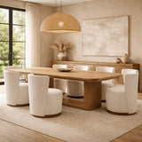 Sorento Rounded Corner Rectangular Shape Wood Dining Table