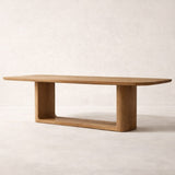 Sorento Rounded Corner Rectangular Shape Wood Dining Table