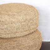 Tidal Occasional Indoor and Outdoor Rattan Floor Pouf & Side Table