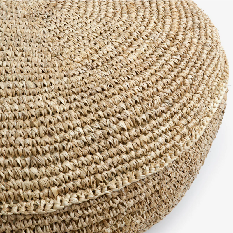Tidal Occasional Indoor and Outdoor Rattan Floor Pouf & Side Table