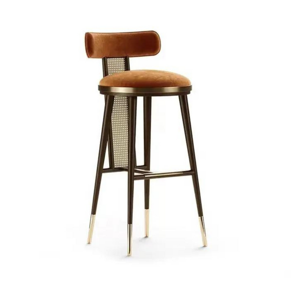 Trafalgar Kitchen Bar Stool Chairs - Wooden & Rattan