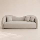 Velvienne Linen Curved Sofa - Grey