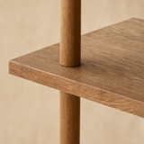 Ancora timber display shelf close-up of the timber finish and joinery