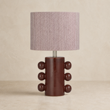 Arizona Ceramic Lamp front view in a warm beige studio