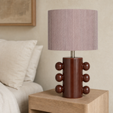 Arizona Ceramic Lamp from an alternate angle in a minimalist bedroom