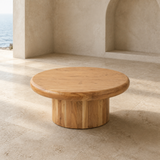 Arlo Low-Profile Coffee Table — high three-quarter view