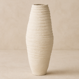Aspen Resin Table Lamp 25x40 sculptural resin vessel on a warm beige studio background
