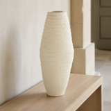 Aspen Resin Table Lamp 25x40 sculptural resin vessel from an alternate angle