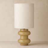 Aspen Resin Table Lamp Ivory Large in a warm beige studio