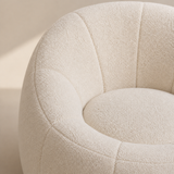 Aspen Teddy Chair — ivory teddy upholstery close-up