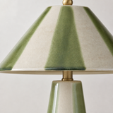 Athol Ceramic Lamp Natural hand-painted ceramic and brass finish close-up