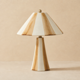 Athol Ceramic Lamp White in a warm beige studio