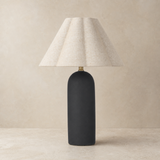 Bern Pink ceramic table lamp in warm beige Elara-style studio