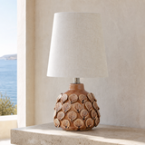 Bern Yellow ceramic table lamp in a premium coastal Mediterranean interior
