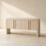 Brescia White Oak Sideboard on a warm beige studio background