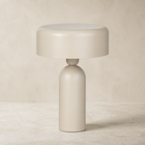 Capri sculptural ceramic lamp in a warm beige studio
