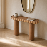 Chelsia Timber Console Table in a refined European salon