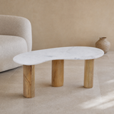 Como marble and timber table in a premium Mediterranean living room