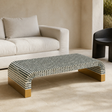 Cordoba black and ivory inlay coffee table in a premium Mediterranean living room