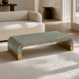 Cordoba inlay coffee table in a European minimalist lounge