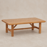 Cortona elm coffee table in warm beige Elara studio
