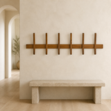 Draper timber wall rack in premium Mediterranean entryway