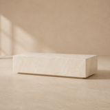Dyna Vein Sculptural Coffee Table in warm beige Elara studio
