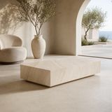 Dyna Vein Sculptural Coffee Table in a coastal Mediterranean interior