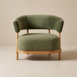 Emerald Sovereign Chair in warm beige Elara studio