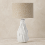 Etna Ceramic Table Lamp in warm beige Elara studio