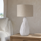 Etna Ceramic Table Lamp in a European minimalist bedroom