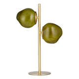 Stella Glass/Metal Floor Lamp Natural — designer floor lamp for living room and bedroom