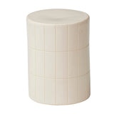 Majolica Ivory Ceramic Tile Stool — original CTC product image