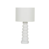 Siena Resin Table Lamp Wht — designer table lamp for bedroom and living room