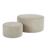 Original CTC product image — Matera Square Ottoman — Ivory Boucle
