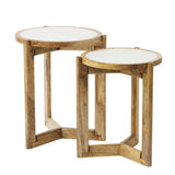 Original CTC product image — Henley marble and timber nesting tables set of two